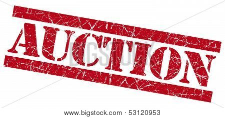 Auction Grunge Red Stamp