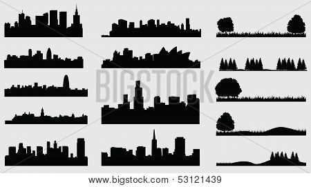 silhouette of landscape
