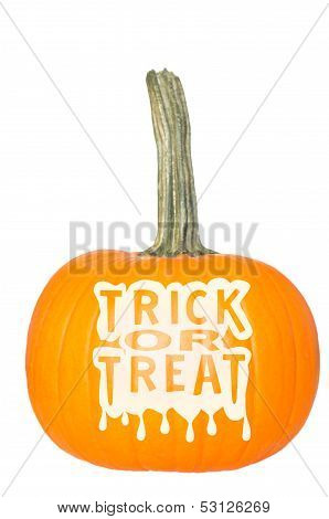 Fresh Orange Pumpkin Isolated On White Background