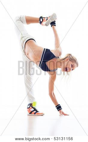 Female breakdancer