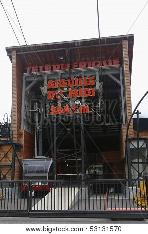 Cable car station to Auguille du Midi in Chamonix