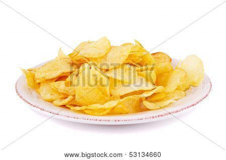 Potato Chips On Plate