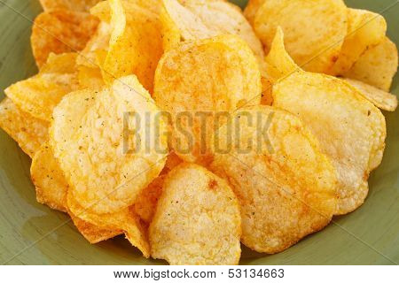 Potato Chips On Plate