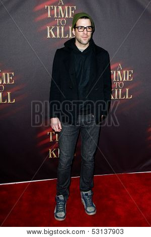 NEW YORK- OCT 20: Actor Zachary Quinto attends the Broadway opening night of 'A Time To Kill' at The Golden Theatre on October 20, 2013 in New York City.