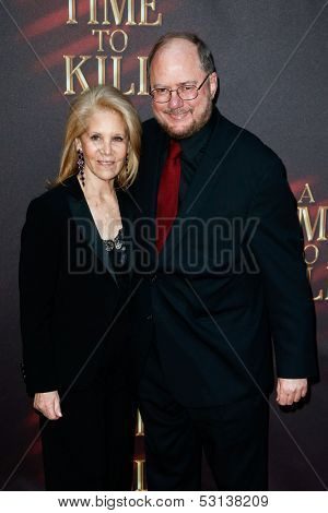 NEW YORK- OCT 20: Producer Daryl Roth (L) and playwright Rupert Holmes attend the Broadway opening night of 'A Time To Kill' at The Golden Theatre on October 20, 2013 in New York City.