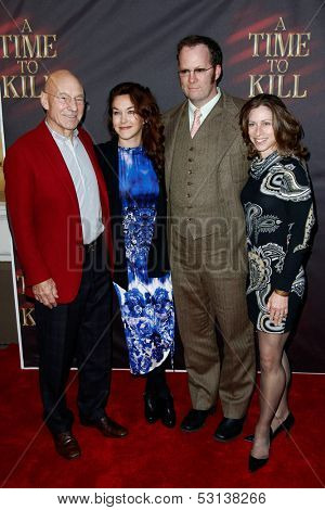 NEW YORK- OCT 20: (L-R) Patrick Stewart, Sophie Alexandra Stewart, Shuler Hensley and Paula DeRosa attend the opening of 'A Time To Kill' at The Golden Theatre on October 20, 2013 in New York City.