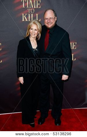 NEW YORK- OCT 20: Producer Daryl Roth (L) and playwright Rupert Holmes attend the Broadway opening night of 'A Time To Kill' at The Golden Theatre on October 20, 2013 in New York City.