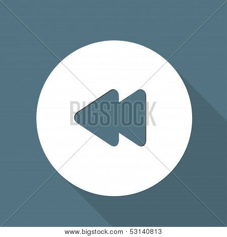 Reverse or rewind web icon