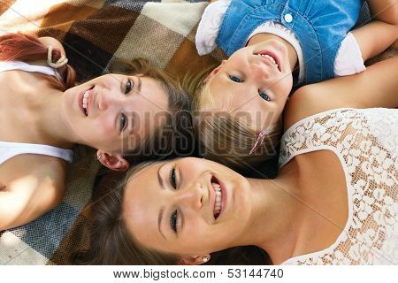 three cute children