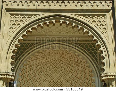 Close Up Of Southern Facade Of Vorontsov Palace, Alupka, Crimea