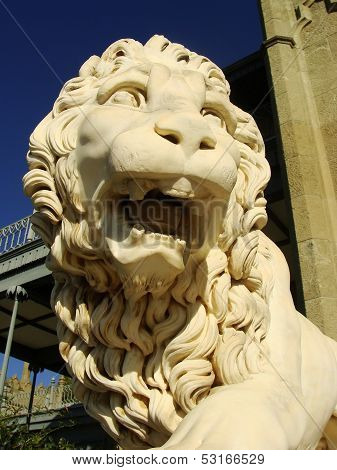 Sculptire Of Medici Lion, Southern Facade Of Vorontsov Palace, Alupka, Crimea
