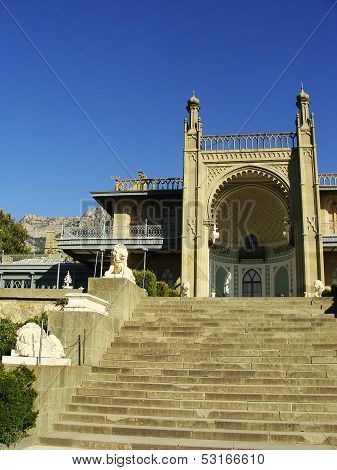 Southern Facade Of Vorontsov Palace, Alupka, Crimea