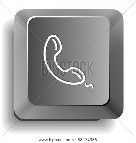 Handset. Vector computer key.