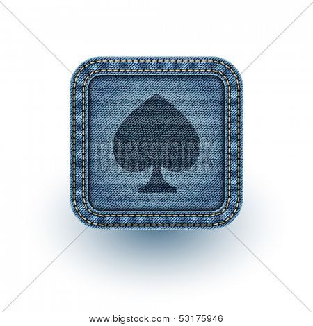 Denim poker. Vector illustration. Eps 10