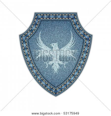 vector background with denim label eps10