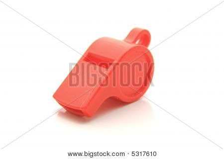 Red Plastic Whistle