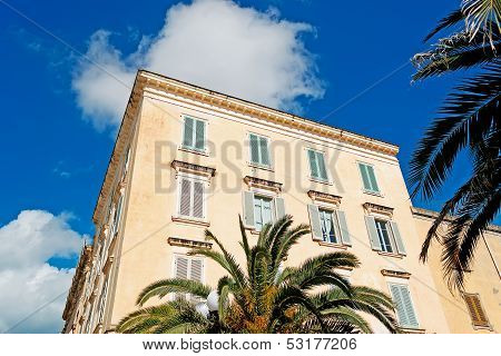 Building And Palms