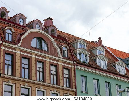 Riga , Latvia. Typical architectural details
