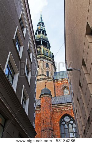 Latvia , Riga. The traditional view of the city