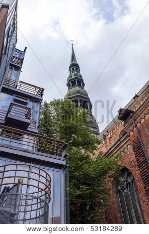 Latvia , Riga. The traditional view of the city