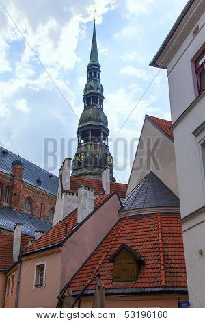 Riga , Latvia. Typical architectural details