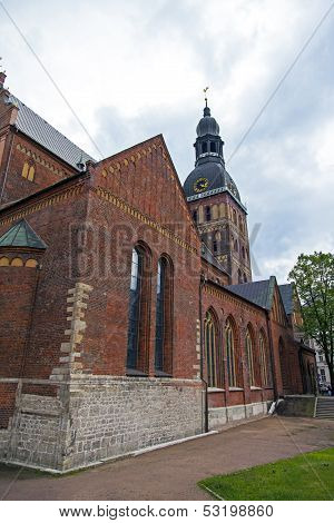 Riga , Latvia. Architectural details of Duomo