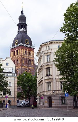 Riga , Latvia. Architectural details of Duomo