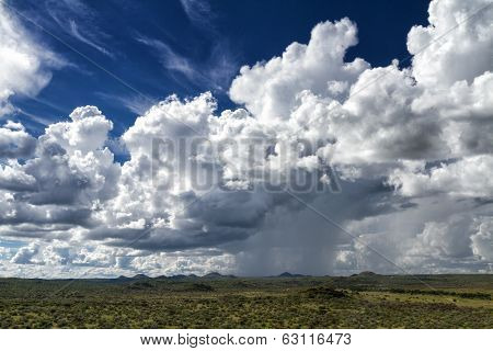Rain Clouds Over The Namibian Savanna
