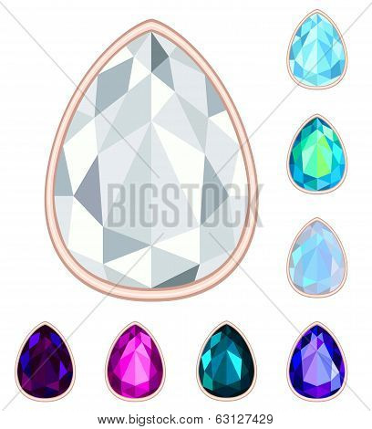 Teardrop Gemstone Set.