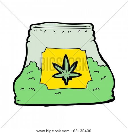 cartoon bag of weed