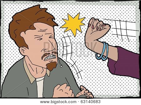 Woman Hitting Man