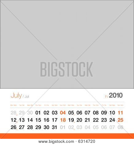 Kalender juli 2010