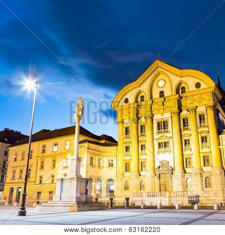 Ursuline Church, Ljubljana, Slovenia, Europe.