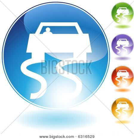 Slippery Road Crystal Icon