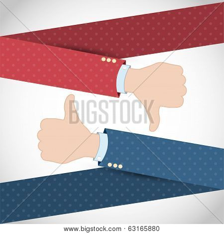 Like Dislike Hand Banner