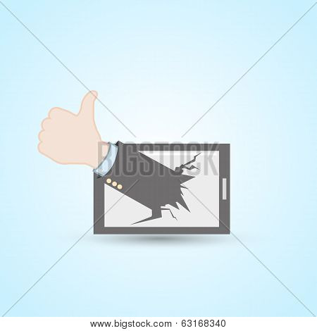 thumb up tablet pc