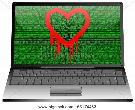Laptop with Heartbleed bug