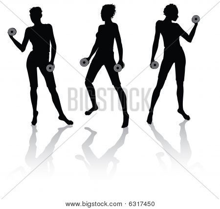 Frau Fitness tun