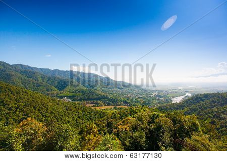 Village Thaton In The Thailand, Airview