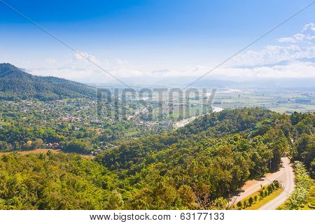Village Thaton In The Thailand, Airview