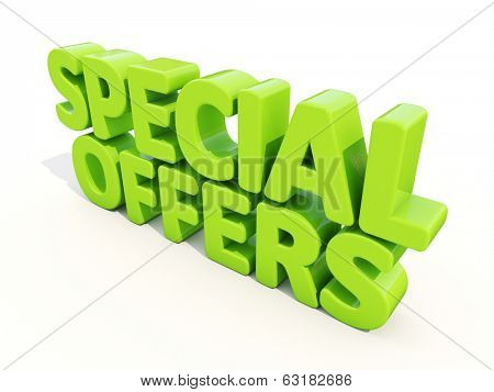 Special offers icon on a white background. 3D illustration