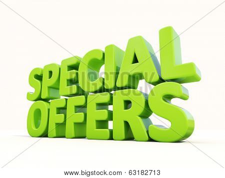 Special offers icon on a white background. 3D illustration