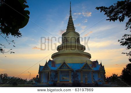 Pagoda at sunset