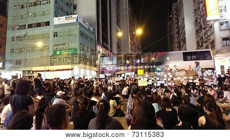 HONG KONG, Sep 29, 2014 : Protest for 2017 Chief Executive Election in Mong Kok