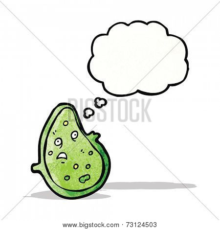 cartoon germ with thought bubble