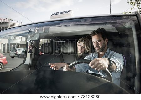 Portrait of a taxi driver