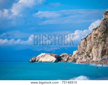 The famous Kathisma beach in Lefkada Greece