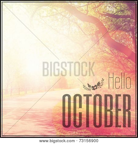 Hello October - instagram quote  