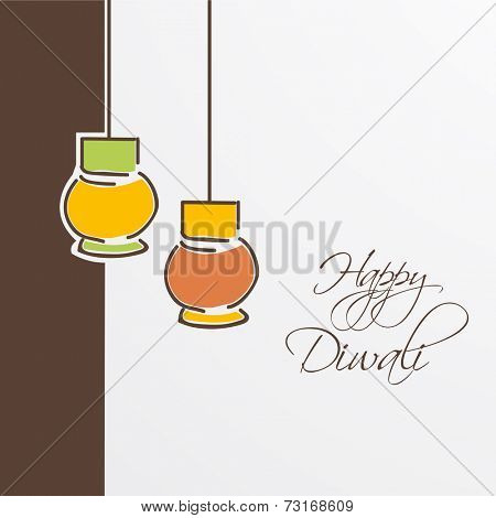 Illustration of two hanging lamps in kiddish way with stylish text.