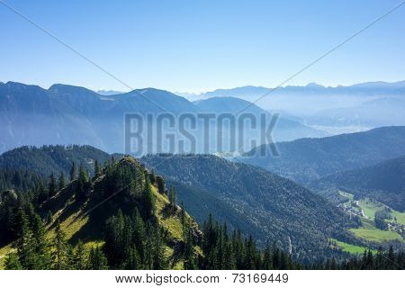 A view from the Laber mountain in Bavaria Germany